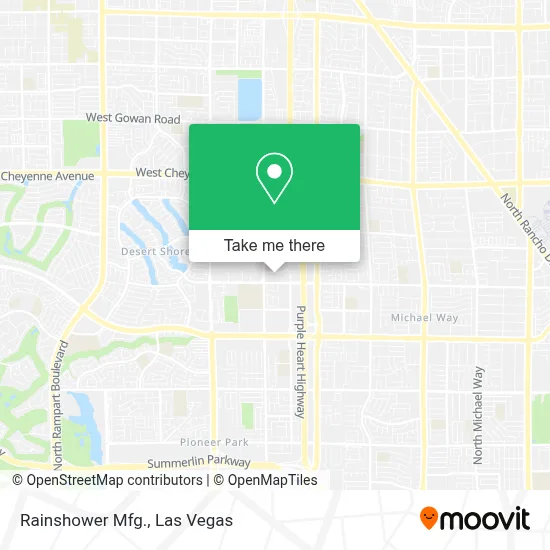 Rainshower Mfg. map