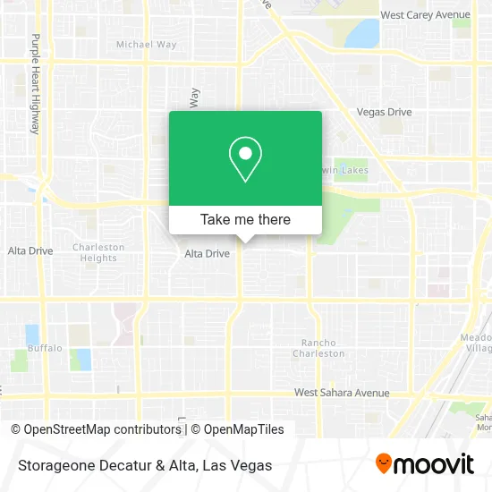 Storageone Decatur & Alta map