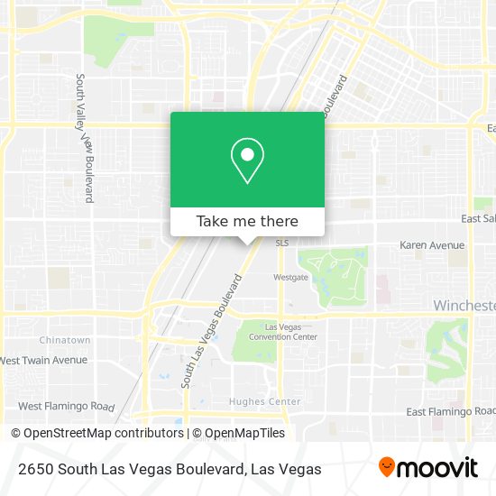 2650 South Las Vegas Boulevard map