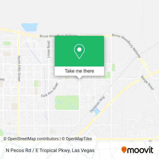 How to get to N Pecos Rd / E Tropical Pkwy in North Las Vegas by bus?
