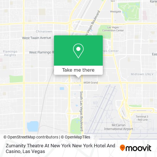 Zumanity Theatre At New York New York Hotel And Casino map