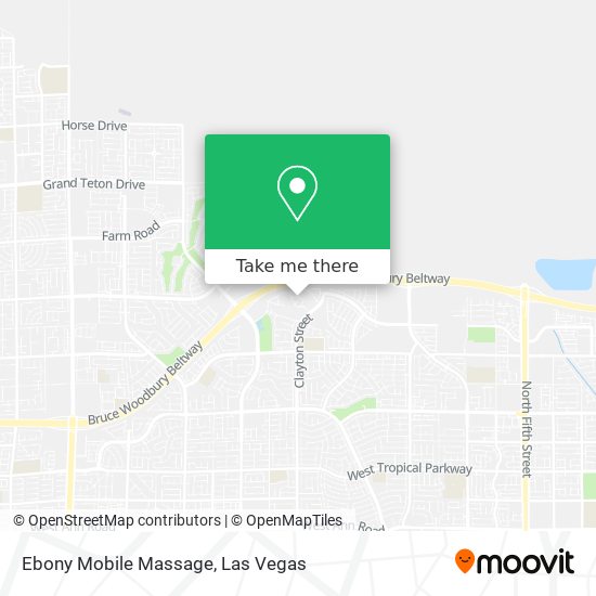 Ebony Mobile Massage map