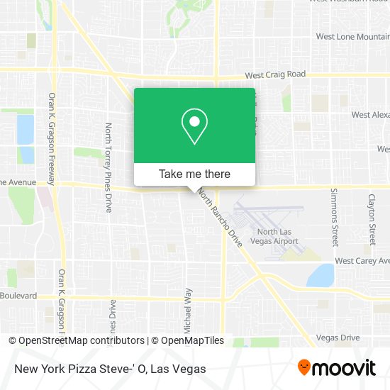 New York Pizza Steve-' O map