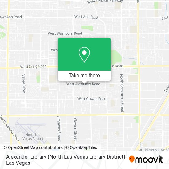 Alexander Library (North Las Vegas Library District) map