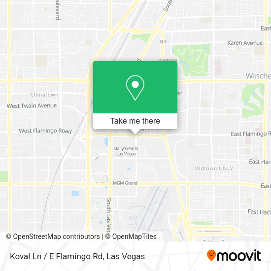 Koval Ln / E Flamingo Rd map