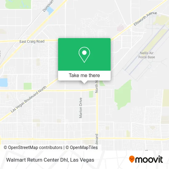 Walmart Return Center Dhl map