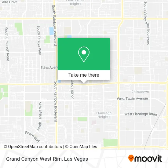 Grand Canyon West Rim map