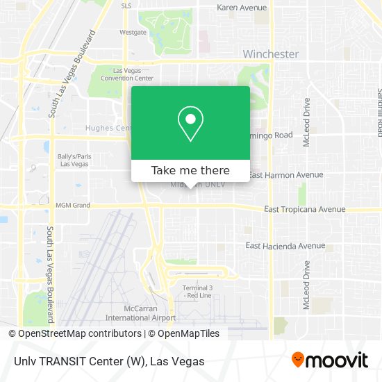 Mapa de Unlv TRANSIT Center (W)