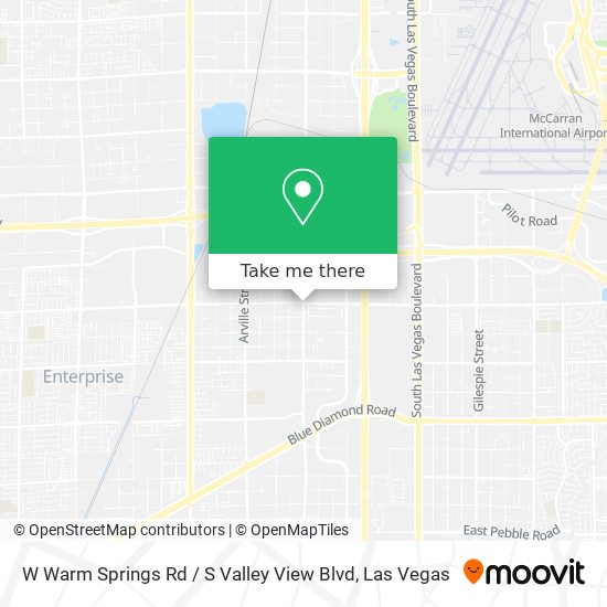 W Warm Springs Rd / S Valley View Blvd map