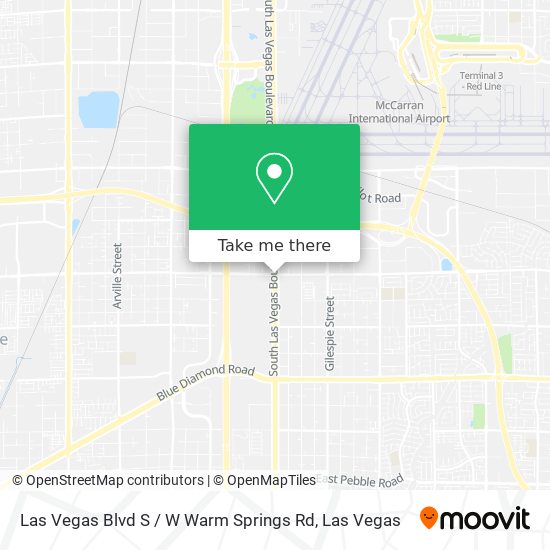 Mapa de Las Vegas Blvd S / W Warm Springs Rd