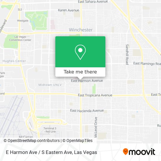Mapa de E Harmon Ave / S Eastern Ave