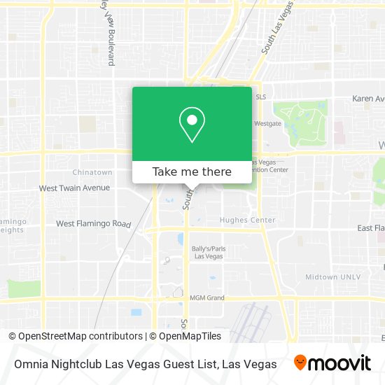 Omnia Nightclub Las Vegas Guest List map
