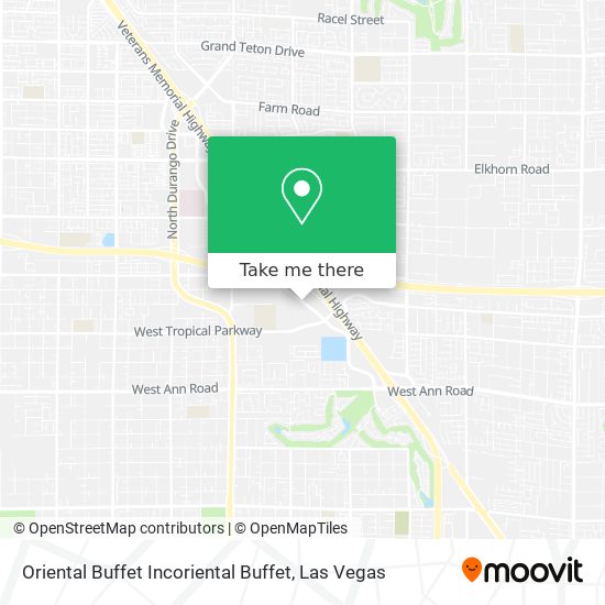 Oriental Buffet Incoriental Buffet map