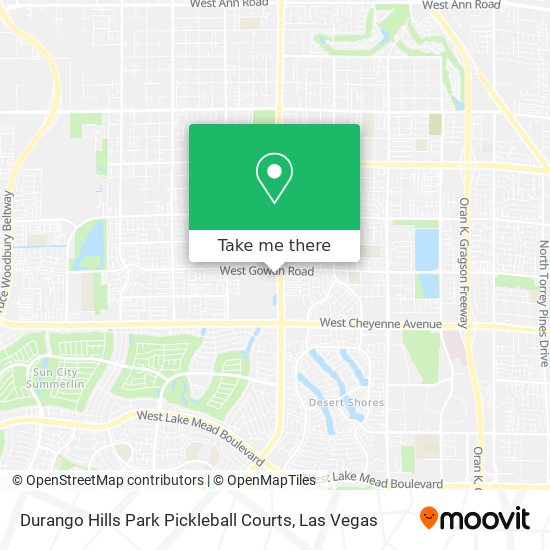 Mapa de Durango Hills Park Pickleball Courts