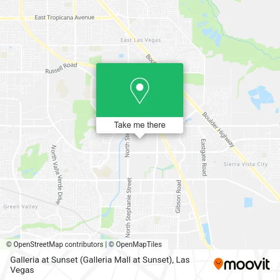 Galleria at Sunset map