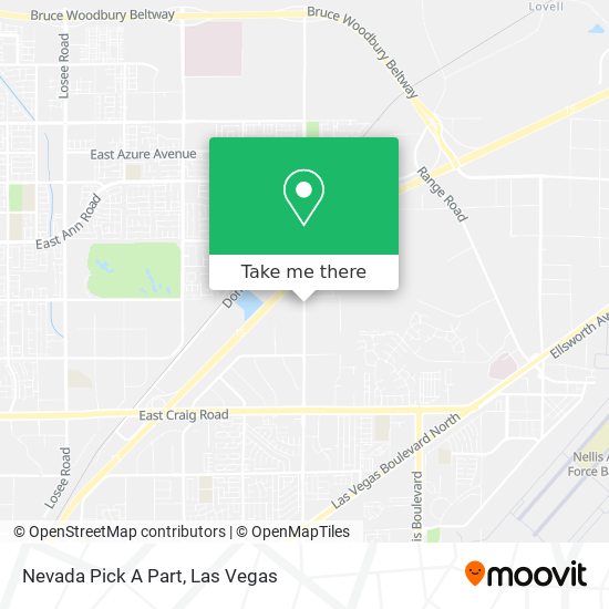 Mapa de Nevada Pick A Part