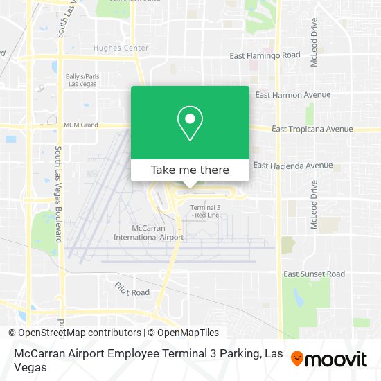 McCarran Airport Employee Terminal 3 Parking map