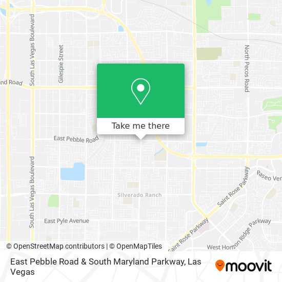 East Pebble Road & South Maryland Parkway map