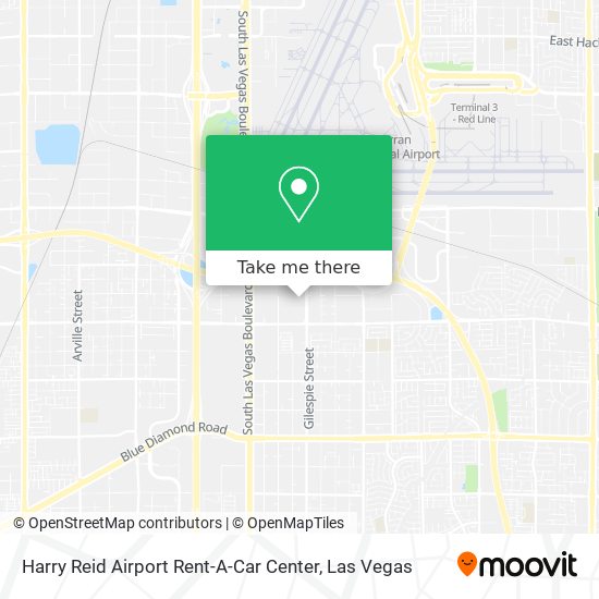Harry Reid Airport Rent-A-Car Center map