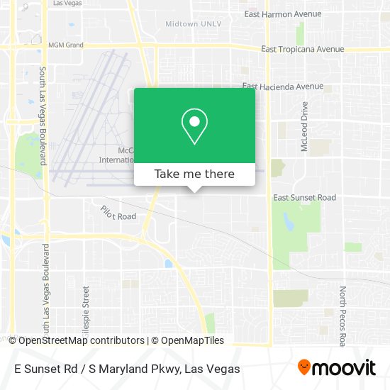 Mapa de E Sunset Rd / S Maryland Pkwy