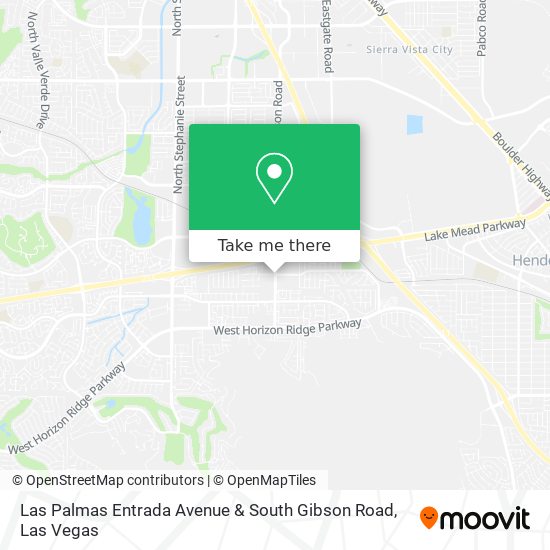 Mapa de Las Palmas Entrada Avenue & South Gibson Road