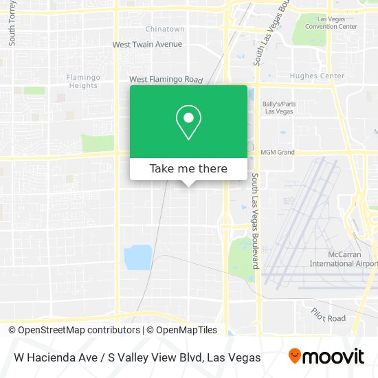 W Hacienda Ave / S Valley View Blvd map