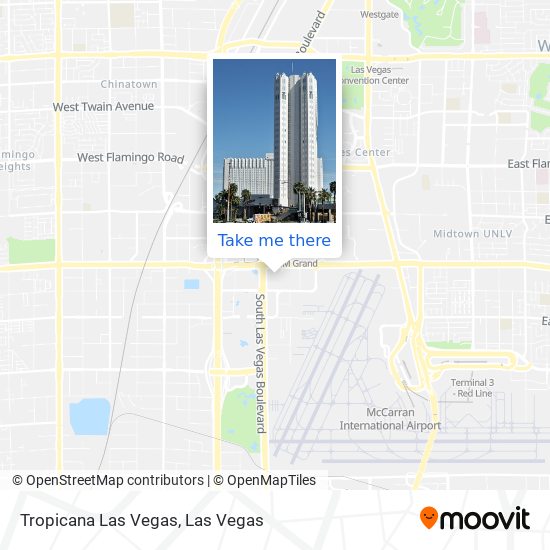 Mapa de Tropicana Las Vegas