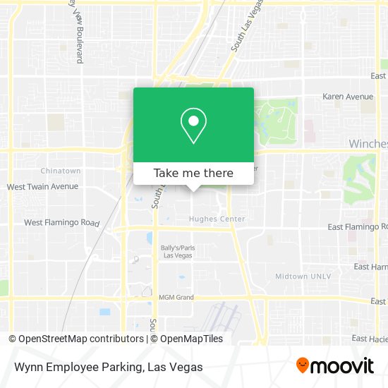 Wynn Employee Parking map