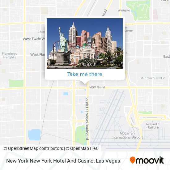 Mapa de New York New York Hotel And Casino