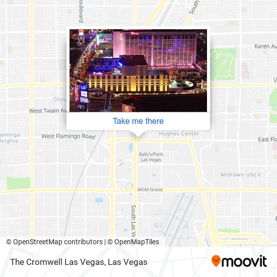 The Cromwell Las Vegas map