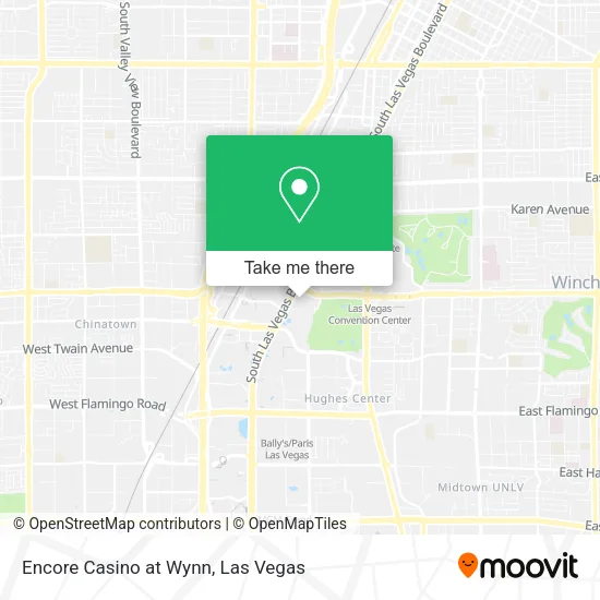 Encore Casino at Wynn map