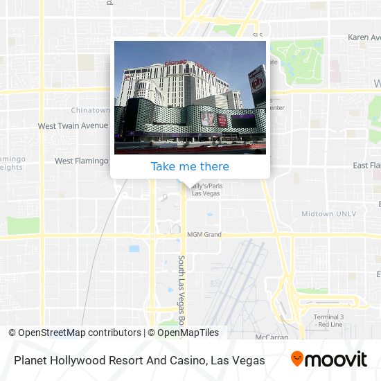 Mapa de Planet Hollywood Resort And Casino