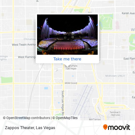 Mapa de Zappos Theater