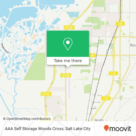 Mapa de AAA Self Storage Woods Cross