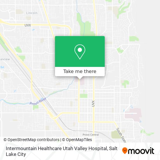 Intermountain Healthcare Utah Valley Hospital map