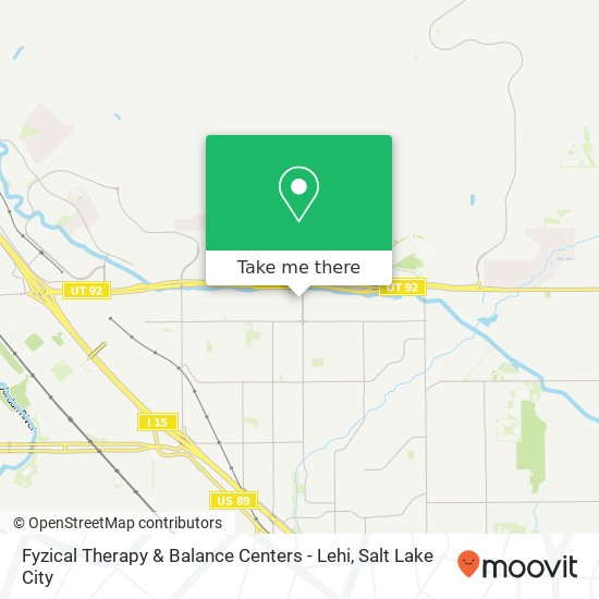Mapa de Fyzical Therapy & Balance Centers - Lehi