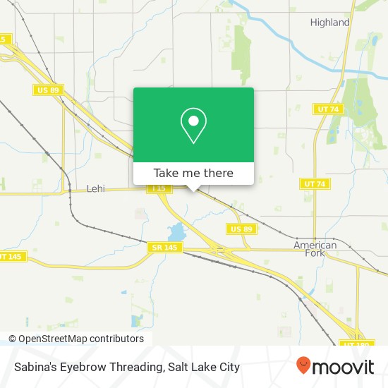 Sabina's Eyebrow Threading map