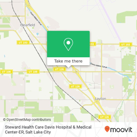 Mapa de Steward Health Care Davis Hospital & Medical Center-ER