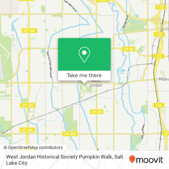 Mapa de West Jordan Historical Society Pumpkin Walk