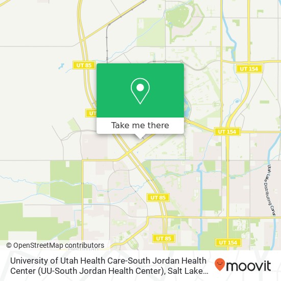 Mapa de University of Utah Health Care-South Jordan Health Center (UU-South Jordan Health Center)