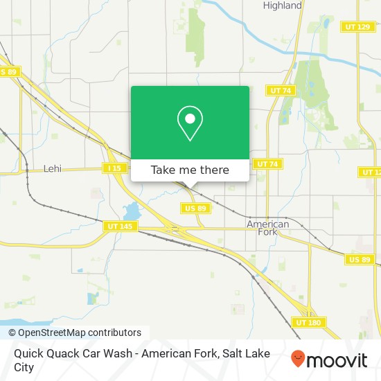 Quick Quack Car Wash - American Fork map