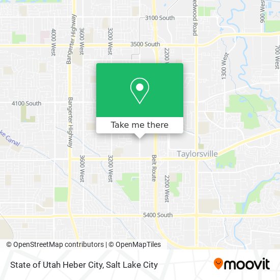 State of Utah Heber City map