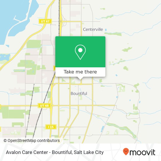 Mapa de Avalon Care Center - Bountiful