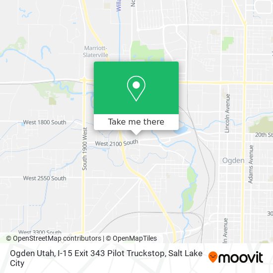 Ogden Utah, I-15 Exit 343 Pilot Truckstop map