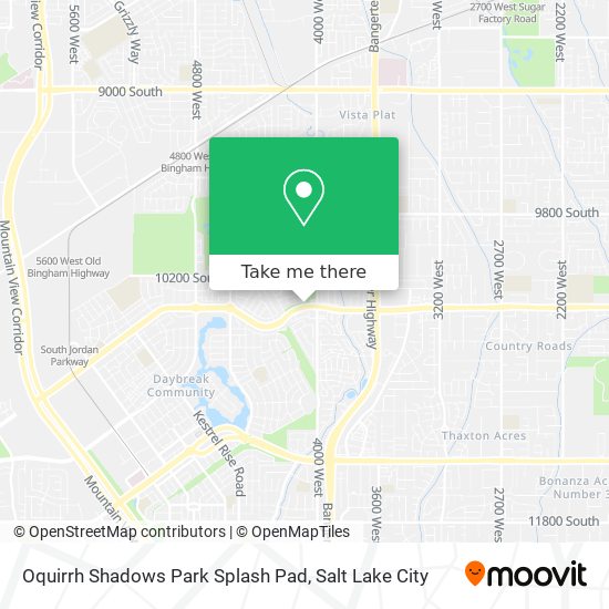 Mapa de Oquirrh Shadows Park Splash Pad