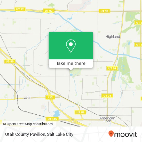 Utah County Pavilion map