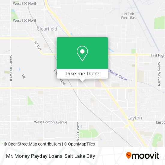 Mapa de Mr. Money Payday Loans