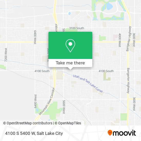 4100 S 5400 W map