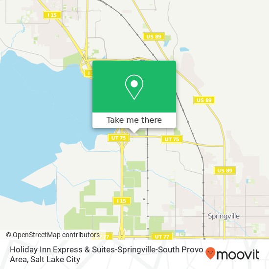 Mapa de Holiday Inn Express & Suites-Springville-South Provo Area