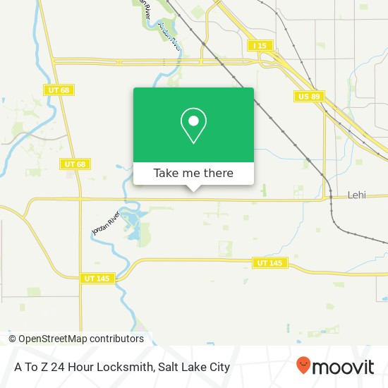 A To Z 24 Hour Locksmith map